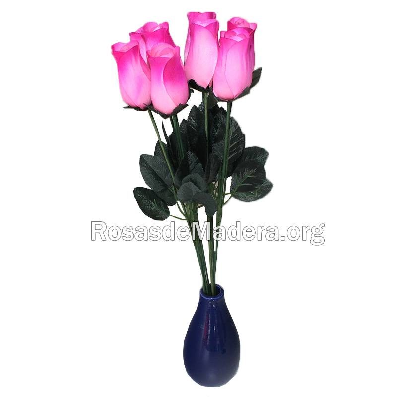 Rosa grande rosa de madera